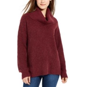 HIPPIE ROSE Womens Burgundy Long Sleeve Cowl Neck Sweater Juniors Size: XS